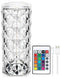 WeFoonLo Rose Diamond Table Lamp RGB Color Changing Crystal Night Light, Touch Control