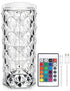 WeFoonLo Rose Diamond Table Lamp RGB Color Changing Crystal Night Light, Touch Control