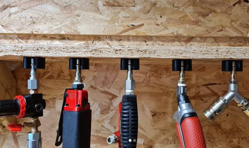 StealthMounts Locking Air Tool Holder, 5 Pack, 1/4" Size Pneumatic Tool Storage Rack Made in UK