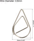 MECCANIXITY Paper Clip Drop-Shaped Cute Decorative Clips Bookmarks with Box 1 Inch Silver for Organize Office Home, Pack of 100 by MECCANIXITY