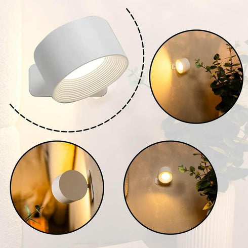 YILAF Lights, Sweden-Inspired Design Wall Mounted Light Rechargeable Magnetic LED Wall Lamp with Soft Glow, Stick-On