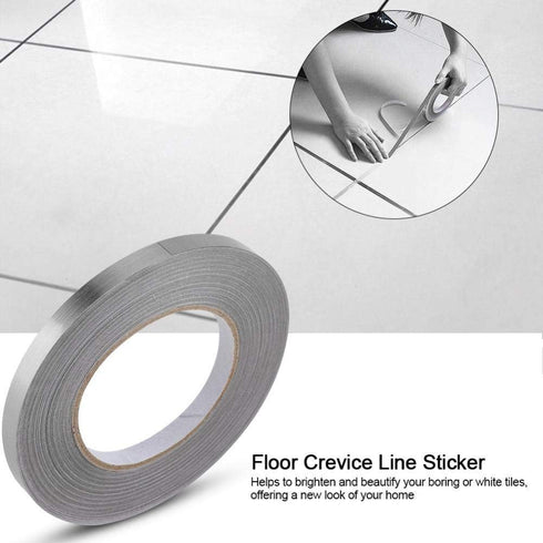 Floor Sealing Caulk Strip, Golden Line Border Sticker - Gold/Silver Foil Self Adhesive Tile Stickers Tape