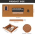 DAWNTREES Dual Sided Desk Mat, Leather Desk Pad, Brown 35.5"x17", with PU Leather Valet Tray Organizer