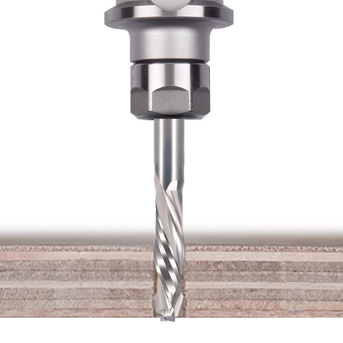 HOZLY 1/8 Inch Shank Carbide End Mills | Up & Down Cut CNC Spiral Router Bits for Woodworking (Pack of 5)