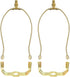 Lamp Shade Harp Holder for Table and Floor Lamps, 2 Set Heavy Duty Detachable Bracket with Polished Brass