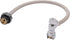 SharkBite 1/2 Inch Angle Stop x 1/2 Inch NPSM Click Seal Faucet Connector, 20 Inch, Push to Connect Brass Fitting