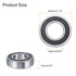 uxcell 4 Pcs 60/22-2RS Deep Groove Ball Bearing, 22mm x 44mm x 12mm High Carbon Chrome Steel Z3 Double Rubber Sealed Bearing (ABEC3)