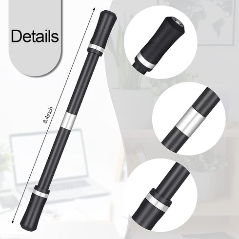 Outus 2 Pieces Spinning Pen Rolling Finger Anxiety Fidget Weighted Pens Cool Rotating Twirling Pencil for Adults Office
