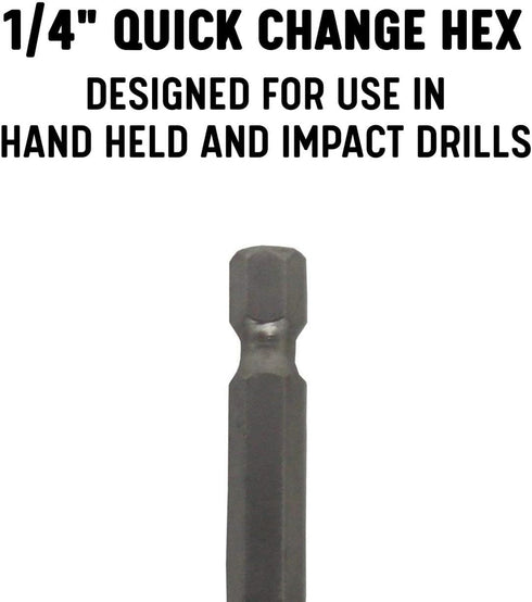 KFDHEX Series 5/16" Quick Change Hex Shank High Speed Steel Drill Bit, Pack of 12