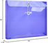 FANWU Plastic Letter Size Envelopes with Button & String Tie Closure, Clear Poly Reusable File Folders for Office