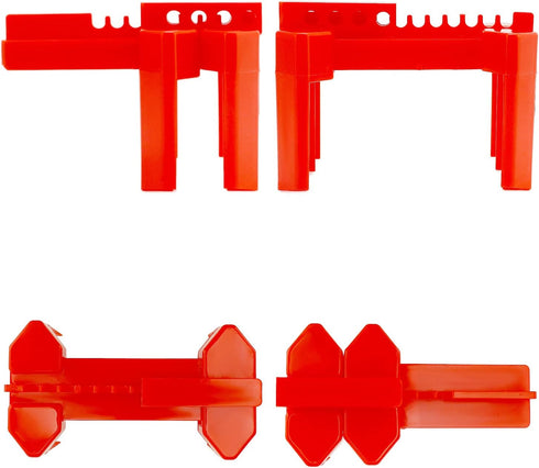 10 Pack 1/2"-2-1/2" QWORK Small Ball Valve Lockout, Adjustable Ball Valve Lockout Device, for Outside Pipe Diameter