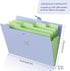 SKYDUE A4 Letter Paper Expanding File Folder, Accordion Document Organizer (Purple)