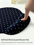 Seorsok Cute White Polka Dot Mouse Pad with Gel Wrist Support Mouse Pad,Ergonomic Aesthetic,Comfortable Mousepad
