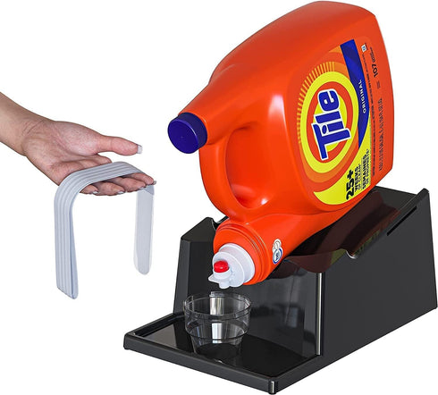 Skywin TidyFriend Liquid Laundry Detergent Holder Stand with Drip Tray & Rubber Feet, Stand for Laundry Room