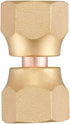 2 PCS Brass Female Flare Swivel Adapter, 1/4" Female Swivel Nut, Flare Tube Fitting, Valve Connector