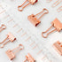 Paper Clips and Binder Clips Set, Metal Assorted Sized Binders with Push Pins, Cute Rosegold Office Supplies for Desk,