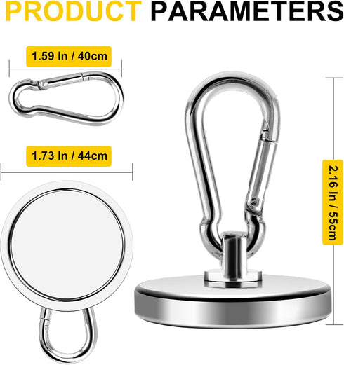 DIYMAG Magnetic Hooks, 200LBS Strong Heavy Duty Neodymium Magnet Hooks, Strong Magnetic Hooks for Hanging at Home, Office Locker, Workplace, Refrigerator, Cruise Ship or Travel, 4 Pack by DIYMAG