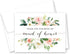 InvitationHouse Blush Floral Bridesmaid Thank You Cards - Set of 10 Bridal Party Thank You Cards