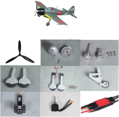 AcvBhJ 1100mm 1.1m Zero Fighter Parts Propeller Spinner Landing Gear Retract Motor Shaft Board Mount Etc RC Airplane