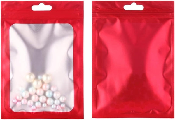 IRTGFHJE Flat Lock Bags Matte Aluminum Foil Frosted Window Zip Lock Bag DIY