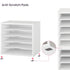 Ballucci File Organizer Paper Sorter, 5 Tier Adjustable Shelves Office Desk Organizer (White)