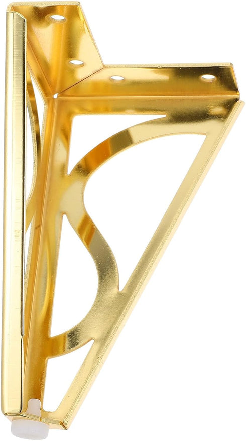4pcs 15cm NUOBESTY Metal Furniture Legs for Cabinet and Sofa, Screw-in Gold Cabinet Feet Replacement, Titanium Finish