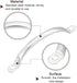 uxcell 4Pcs Stainless Steel Door Pull Handles, 120mm/4.72" Long with Screws, Cabinet Drawer Hardware Handles