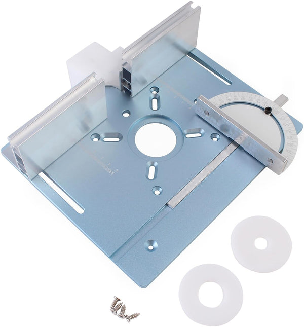 Aluminum Router Insert Plate with Pre-Drilled Holes for Trimming Machine, Router Base