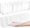 Xaajooio 2 Pcs Acrylic Makeup Brush Holder and Pencil Organizer, 6 Compartments Clear