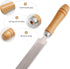 5pcs Wooden File Handle with Strong Metal Collars, Large Handle for 10"-12" File, Craft Tool