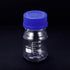 PATIKIL 100mL Reagent Media Bottle, 1Pcs Round Graduated Glass Storage Bottle with Blue Screw Cap for Chemistry Lab,