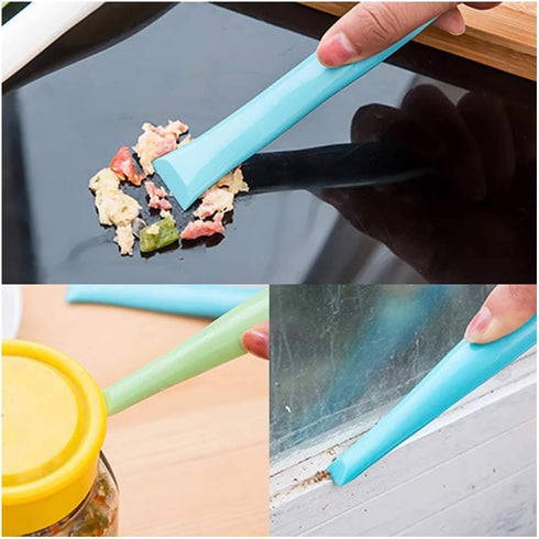 Cleaning Scraper Tool, Kitchen Plastic Scraper, Multipurpose Stiff Grill Scraper, 3 PCS