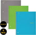 Five Star Spiral Notebooks, 3 Subject, Wide Ruled Paper, 150 Sheets, 10-1/2" x 8", Gray, Lime, Teal, 3 Pack (38431) by Five Star