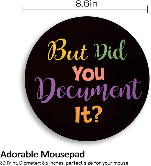 lebrocoli 8.6 8.6 inch Funny Work Mouse Pad, Small Round Mouse Pads for Desk, Mini Travel Mousepad for Wireless