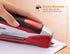 Bostitch Office InPower Spring-Powered Premium Desktop Stapler, Red/Silver (1117)