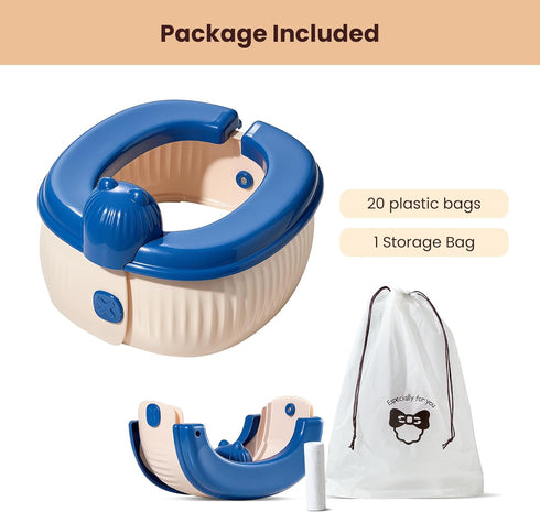 HAOMINGLONG Travel Potty for Toddlers, Portable Travel Foldable Training Toilet Potty for Kids Boys Girls Emergency