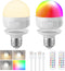 LGMCF Rechargeable Light Bulb with Remote - E26 2Pack 6W 450LM Dimmable Detachable