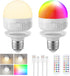 LGMCF Rechargeable Light Bulb with Remote - E26 2Pack 6W 450LM Dimmable Detachable