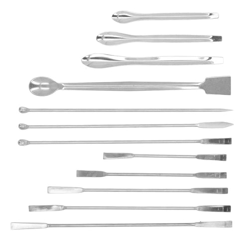 Stainless Steel Medicine Spoon Laboratory Scraper Mini Spoon Set for Trace Drugs and Reagents