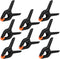8 Pack Spring Clamps, 4.5inch Plastic Clips, Heavy Duty Small Backdrop Clips for Crafts, Photography Studios, Black