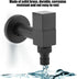 Zerodis Black Copper Handle Washing Machine Faucet, Wall Mount Laundry Cold Water Tap with Built-in Bubbler