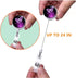 Retractable Badge Holder with Alligator Clip, ID Card Holders Nurse Badge Reel Extension 24inch (3Pack Purple A)