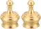 PATIKIL M10 Thread Lamp Finial Cap Knob, 2 Pack Brass Lamp Shade Harp