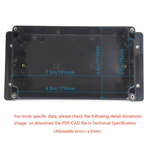 Zulkit Junction Box ABS Plastic Dustproof Waterproof IP65 Electrical Project Enclosure, Pack of 1