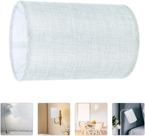 2pcs Zerodeko Modern Linen Drum Lamp Shade Cover for Base Floor Lamps Elegant Natural Design Easy to Clean Handmade