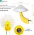 2Pack 7 Sensor LED Mushroom Night Lights - Plug into Wall Color Changing Mushroom Lamp, Mini Dream Bed Cute Colourful