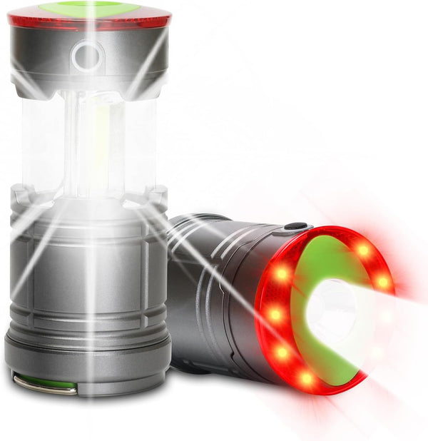 Lichamp 2 Pack LED Camping Lanterns, Battery Powered Flashlight for Power Outages and Camping Supplies