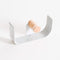 U Brands 3549A04-24 Metal Tape Dispenser, Arc Collection Desktop Accessory, 1” Core, Grey