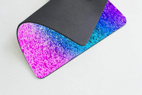 Smooffly Cute Mouse Pad, Colorful Glitter Print Design Customized Rectangle Non-Slip Rubber Gaming Mouse Pad