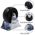Luomorgo 4Pcs Heavy Duty 2 Inch Rubber Black Caster Wheels with Rigid Fixed Non-Swivel Top Plate for Furniture